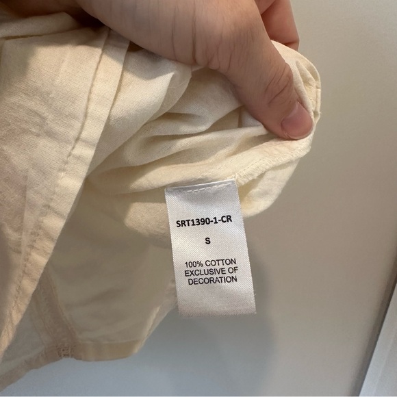 THML Embroidered Cotton Blouse Top Short Sleeve Casual Boho Resortwear Small - Picture 6 of 11